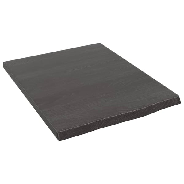 vidaXL Benkeplate til bad mørkebrun 40x50x2 cm behandlet heltre