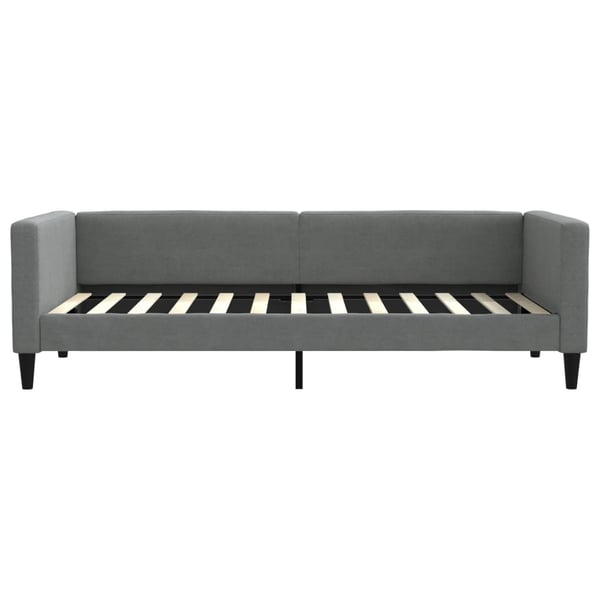 vidaXL daybed med udtræk og skuffer 100x200 cm stof mørkegrå
