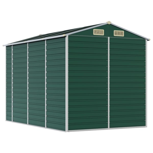vidaXL haveskur 191x300x198 cm galvaniseret stål grøn