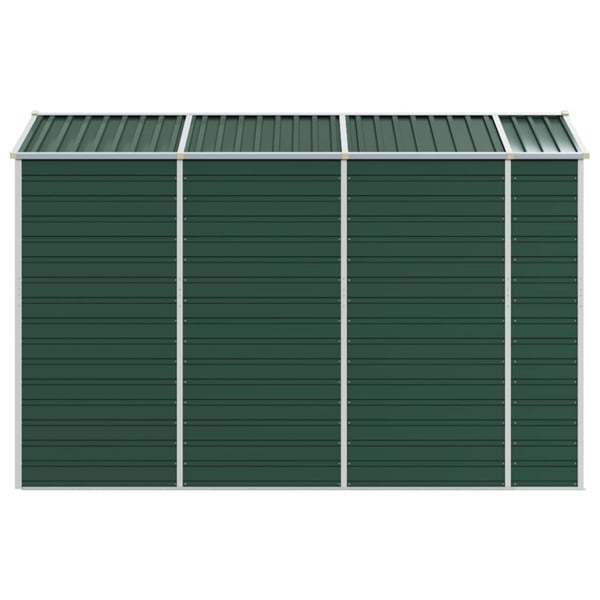 vidaXL haveskur 191x300x198 cm galvaniseret stål grøn
