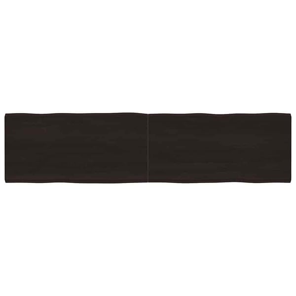 vidaXL Bordplate mørkebrun 200x50x(2-6)cm behandlet heltre naturlig