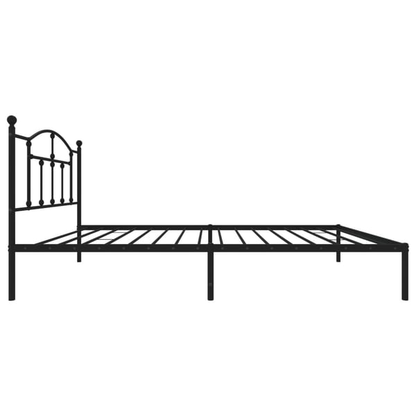 vidaXL Sengeramme i metall med hodegavl svart 100x200 cm