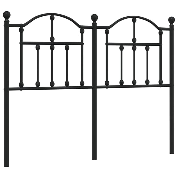 vidaXL Utskiftbar sengegavl i metall svart 120 cm