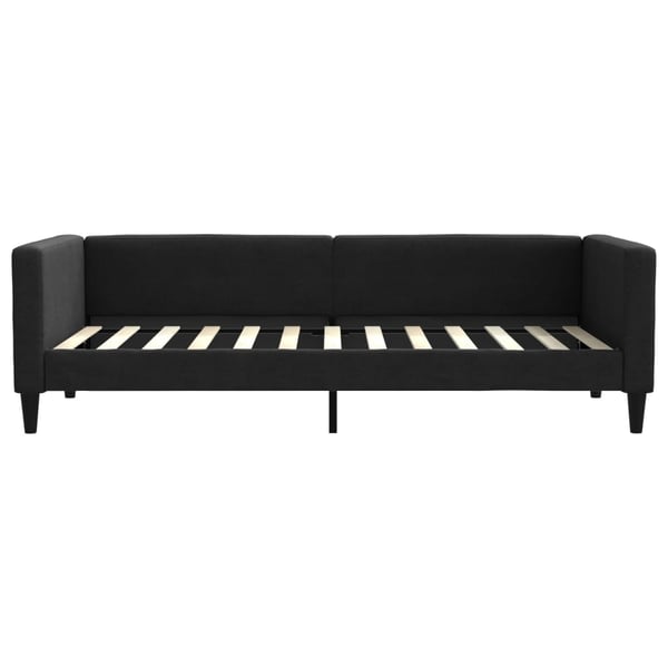 vidaXL daybed med udtræk og skuffer 90x200 cm stof sort