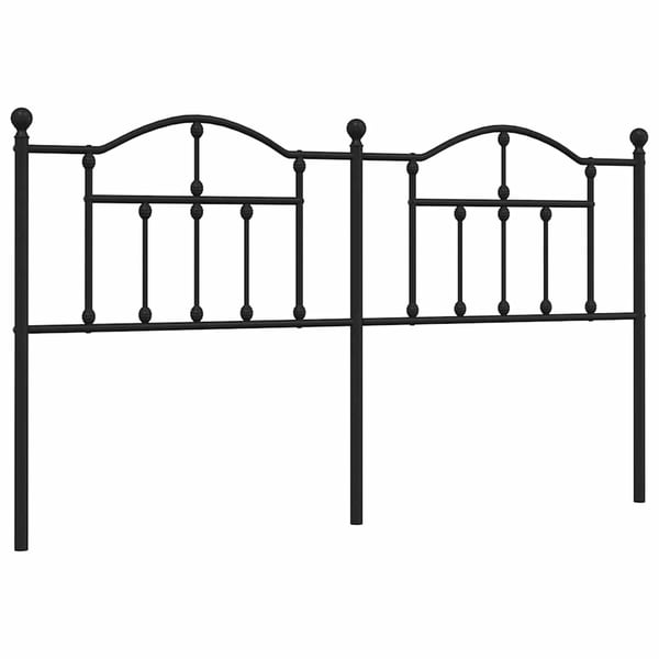 vidaXL udskiftningsgavl 160 cm metal sort