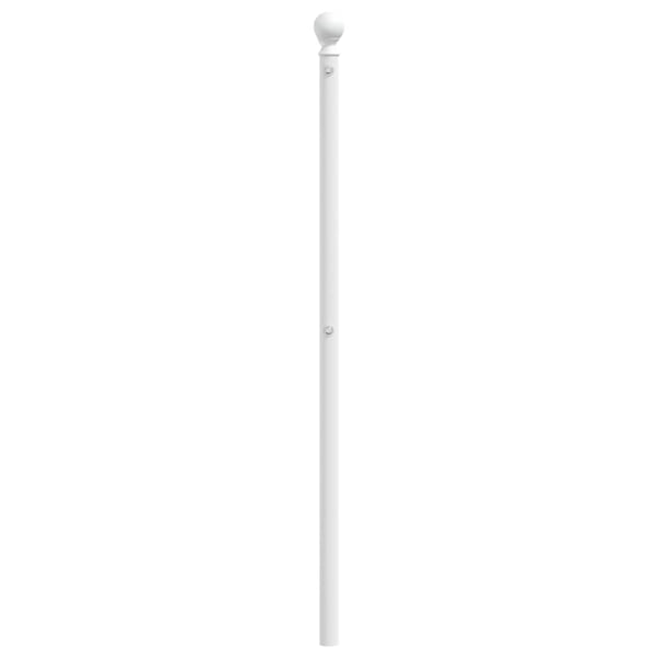 vidaXL Utskiftbar sengegavl i metall hvit 200 cm