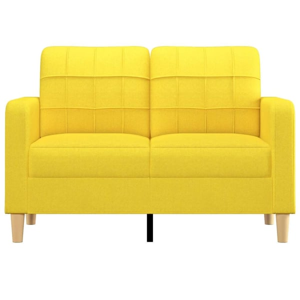 vidaXL 2-personers sofa 120 cm stof lysegul