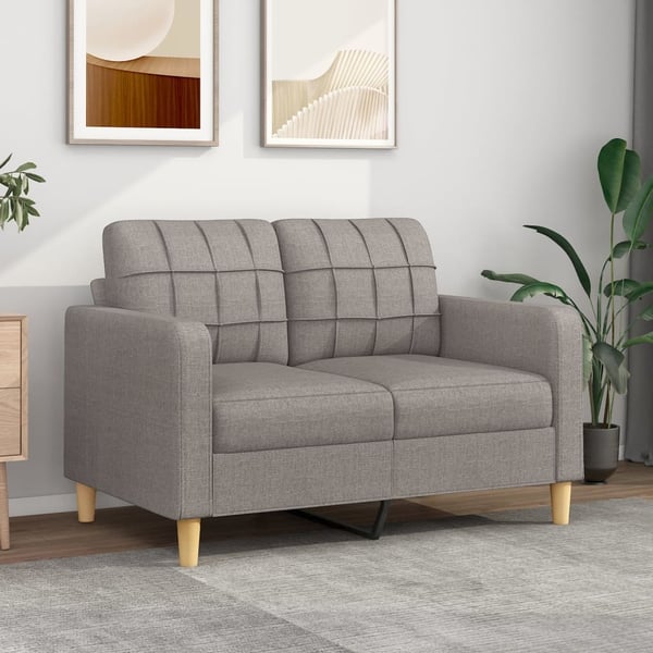 vidaXL 2-personers sofa 120 cm stof gråbrun
