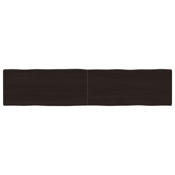 vidaXL Bordplate mørkebrun 180x40x(2-4)cm behandlet heltre naturlig