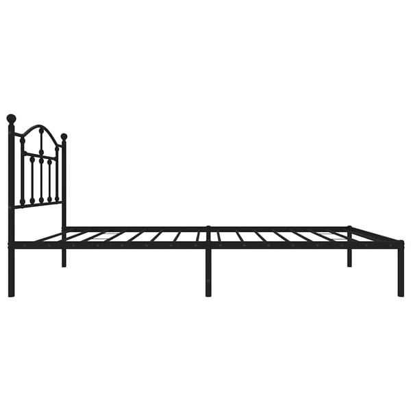 vidaXL Sengeramme i metall med hodegavl svart 90x200 cm