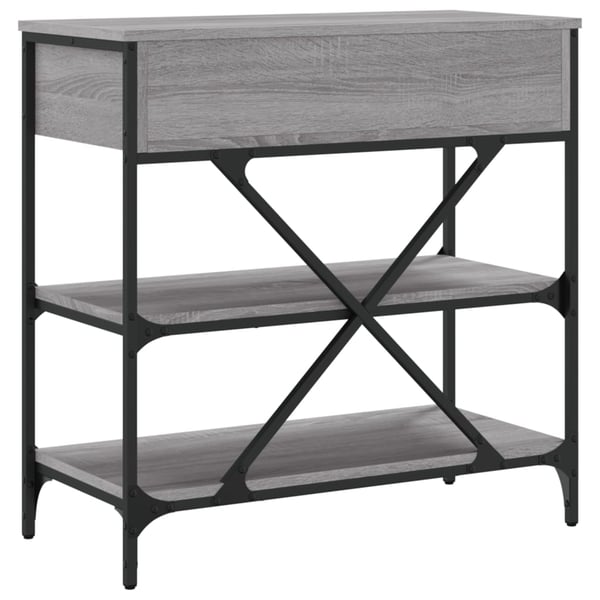 vidaXL Konsollbord grå sonoma 75x34,5x75 cm konstruert tre