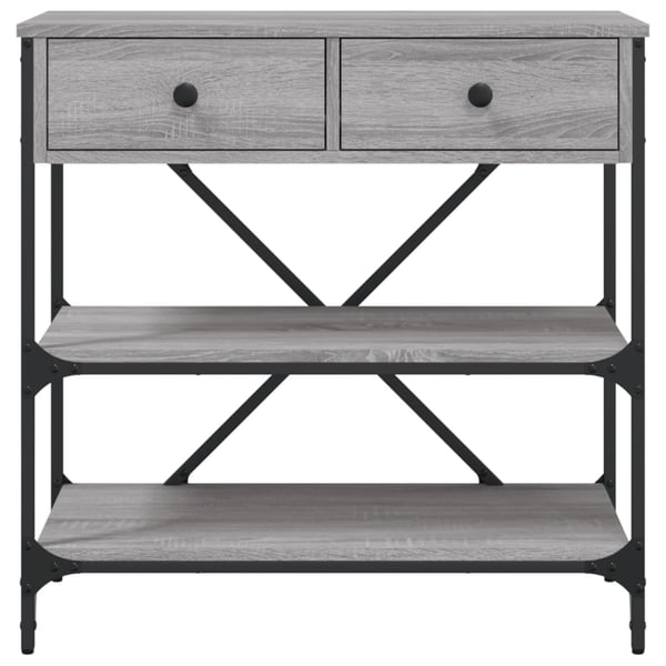 vidaXL Konsollbord grå sonoma 75x34,5x75 cm konstruert tre