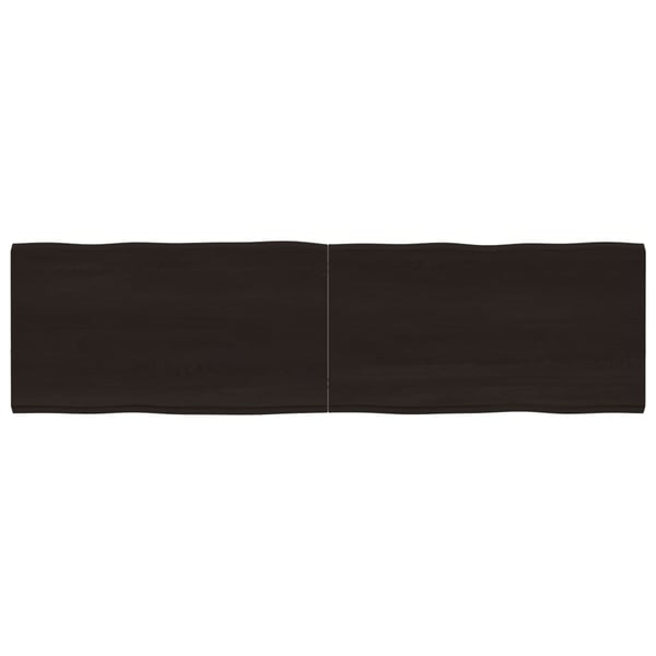 vidaXL Bordplate mørkegrå 180x50x4 cm behandlet eik naturlig kant