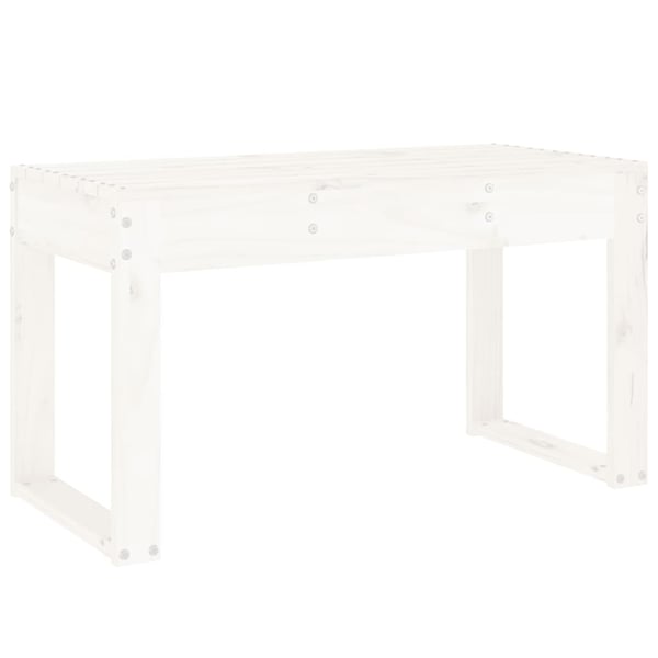vidaXL Hagebenk hvit 80x38x45 cm heltre furu