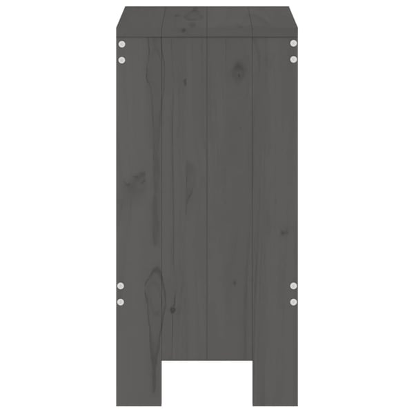 vidaXL Barkrakker 2 stk grå 40x36x75 cm heltre furu