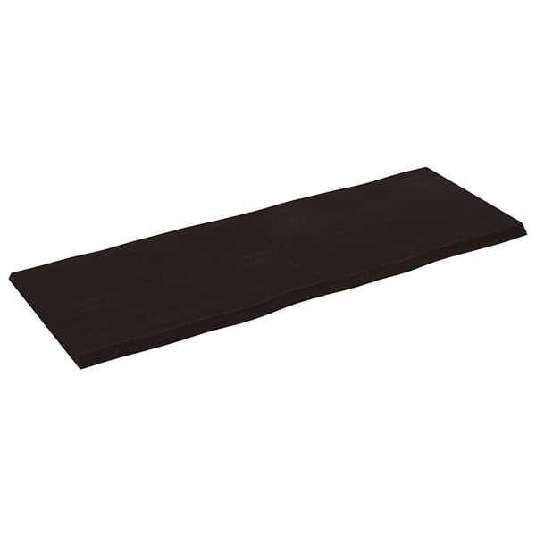 vidaXL Bordplate mørkegrå 160x60x4 cm behandlet eik naturlig kant