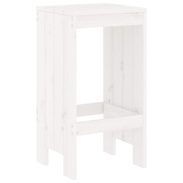 vidaXL barstole 2 stk. 40x36x75 cm massivt fyrretræ hvid