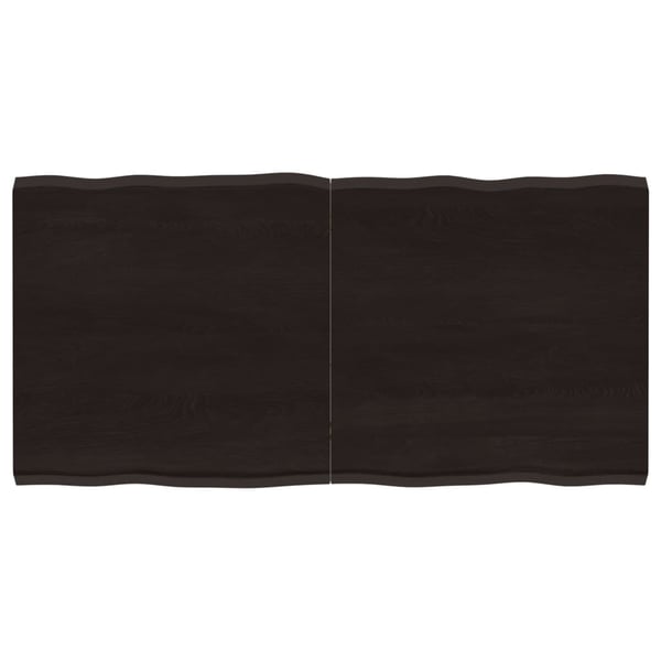 vidaXL Bordplate mørkebrun 120x60x(2-4)cm behandlet heltre naturlig
