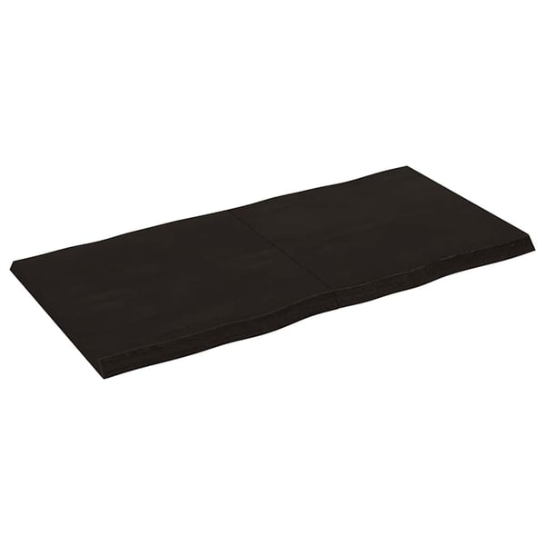 vidaXL Bordplate mørkebrun 120x60x(2-4)cm behandlet heltre naturlig