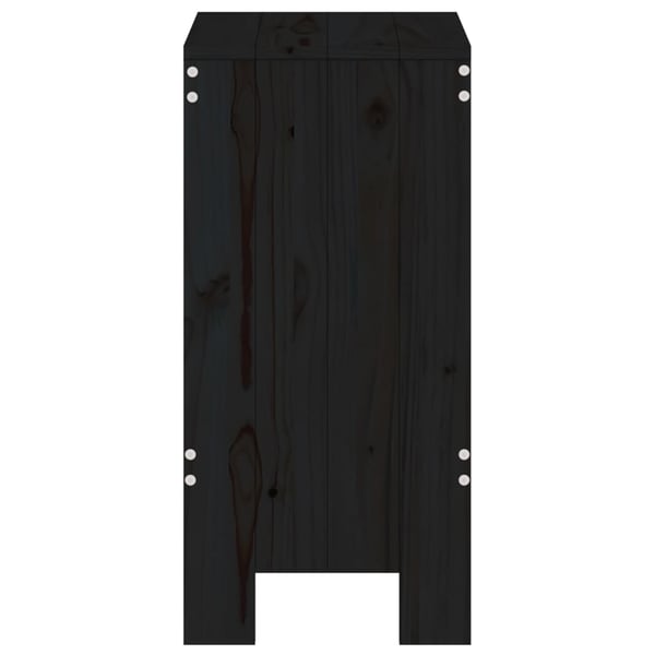 vidaXL Barkrakker 2 stk svart 40x36x75 cm heltre furu