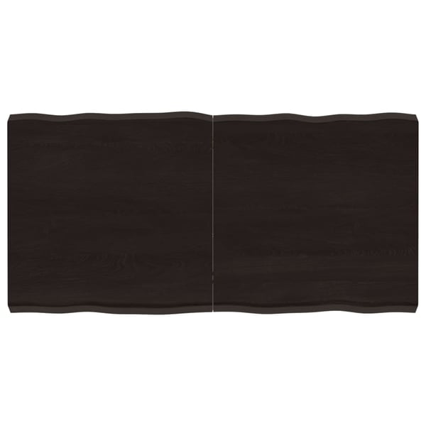 vidaXL Bordplate mørkebrun 120x60x(2-6)cm behandlet heltre naturlig