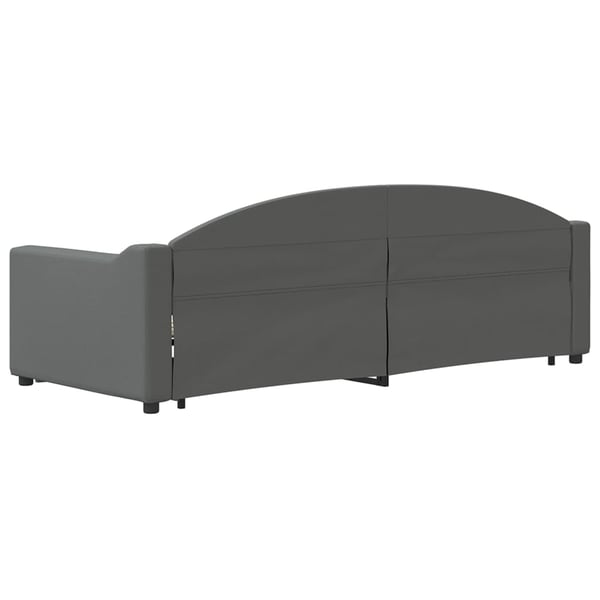 vidaXL Dagbädd utdragbar mörkgrå 80x200 cm tyg