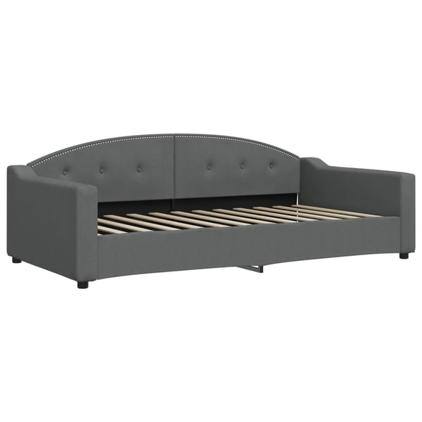 vidaXL daybed med udtræk og madras 100x200 cm stof mørkegrå