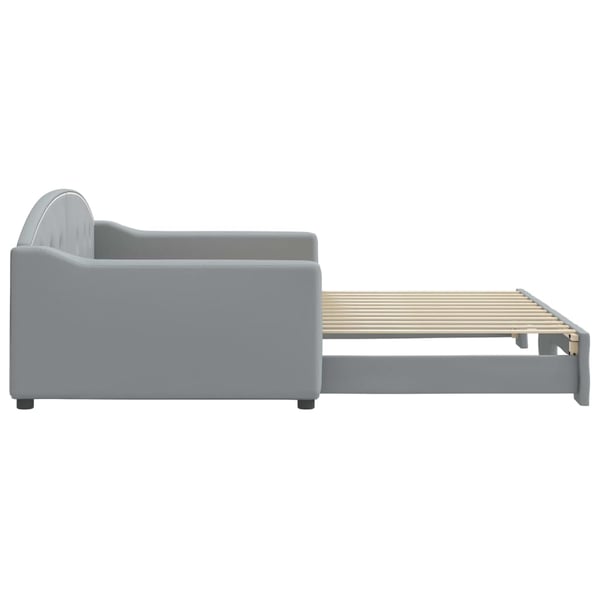 vidaXL daybed med udtræk 100x200 cm stof lysegrå