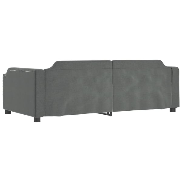 vidaXL daybed med udtræk og skuffer 90x200 cm stof mørkegrå