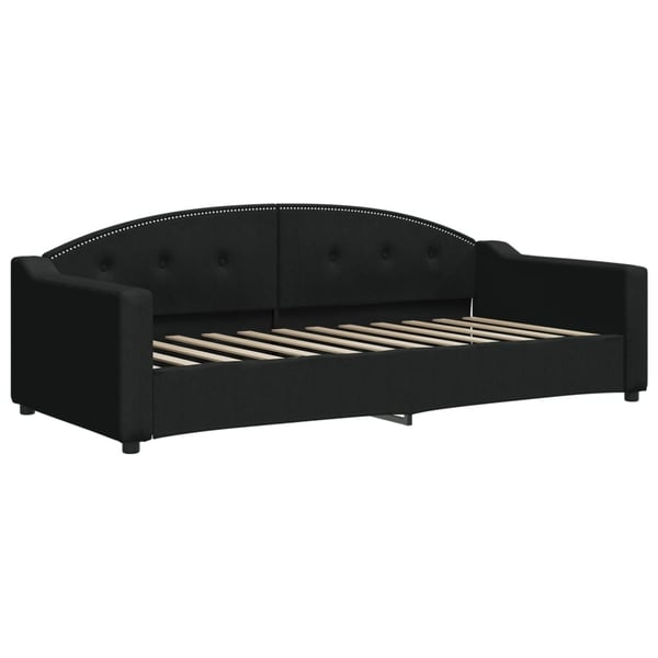 vidaXL daybed med udtræk 90x200 cm stof sort