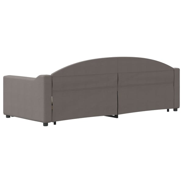 vidaXL daybed med udtræk og skuffer 80x200 cm stof gråbrun