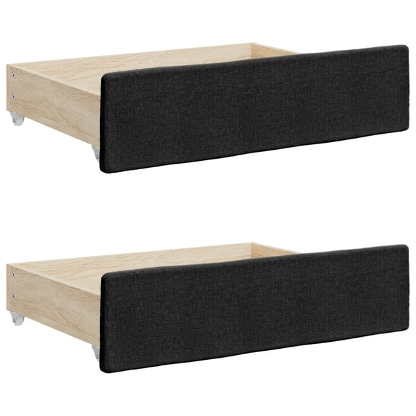 vidaXL daybed med udtræk og skuffer 80x200 cm stof sort
