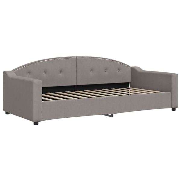 vidaXL daybed med udtræk og skuffer 90x200 cm stof gråbrun