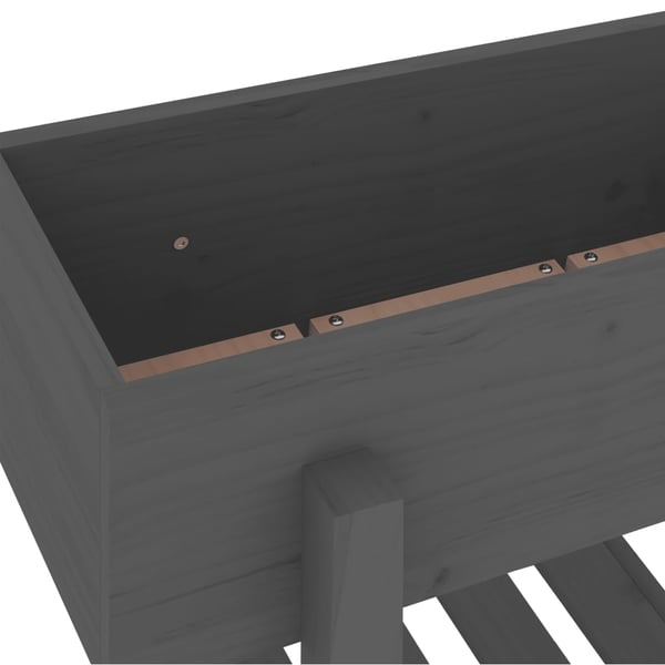 vidaXL Hageplantekasse grå 62x30x69 cm heltre furu