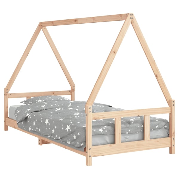 vidaXL Barnesengeramme 90x200 cm heltre furu