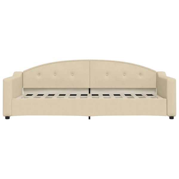 vidaXL daybed med udtræk og skuffer 80x200 cm stof cremefarvet