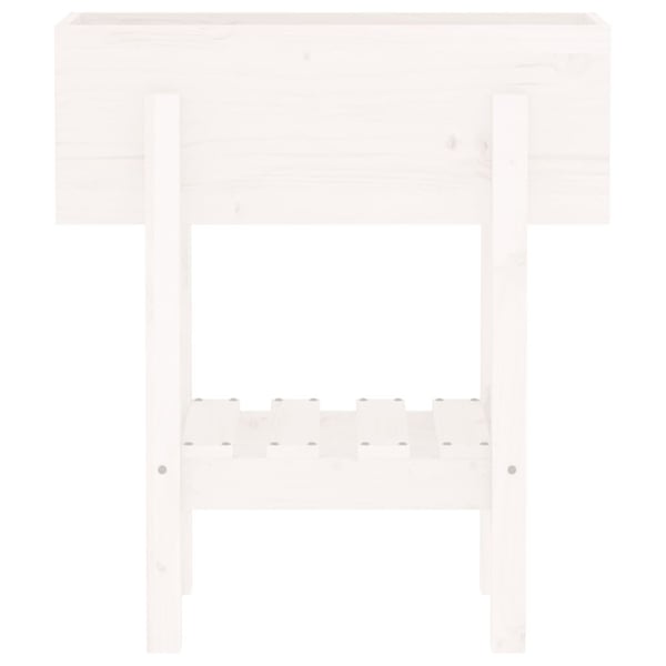 vidaXL Hageplantekasse hvit 62x30x69 cm heltre furu