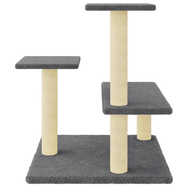 vidaXL Kattetre med klorestolper i sisal mørkegrå 61 cm