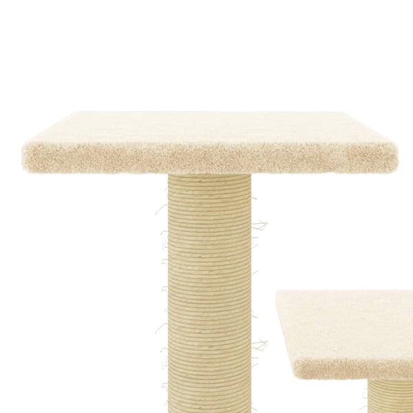 vidaXL Kissan kiipeilypuu sisal- raapimispylväillä kerma 61 cm