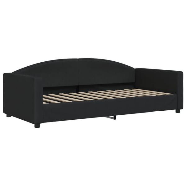 vidaXL daybed med udtræk og skuffer 90x190 cm stof sort