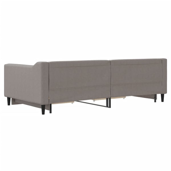 vidaXL daybed med udtræk og skuffer 100x200 cm stof gråbrun