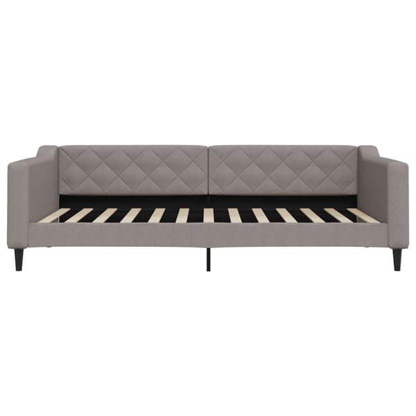 vidaXL daybed med udtræk og skuffer 100x200 cm stof gråbrun