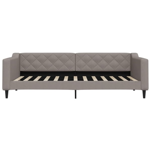 vidaXL daybed med udtræk og skuffer 90x200 cm stof gråbrun