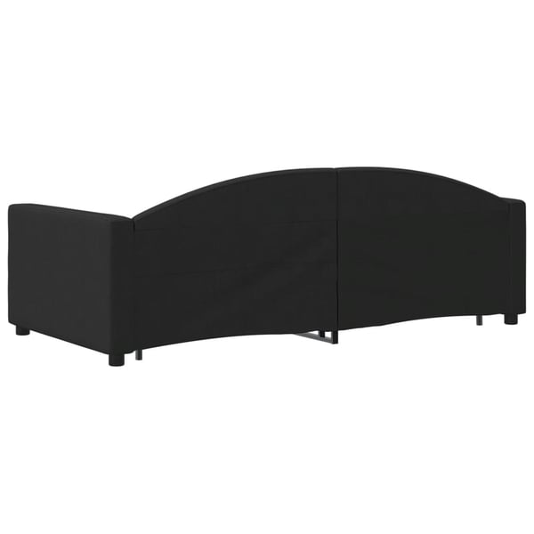 vidaXL daybed med udtræk og skuffer 90x190 cm stof sort