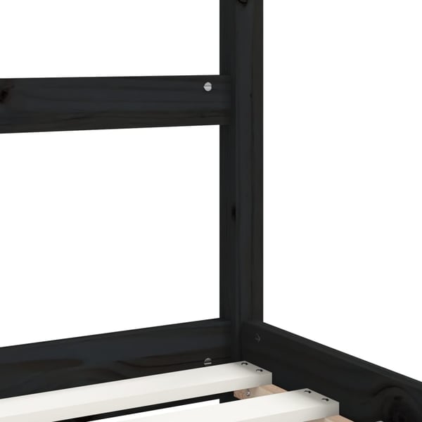 vidaXL Barnesengeramme med skuffer svart 90x200 cm heltre furu