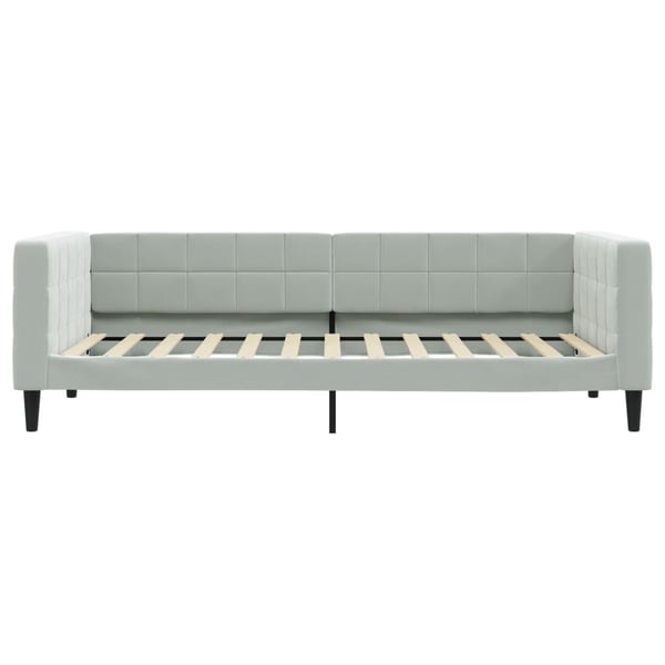 vidaXL daybed med madras 100x200 cm velour lysegrå