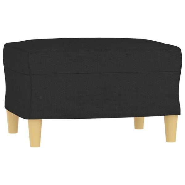 vidaXL 3-personers sofa med fodskammel 180 cm sort