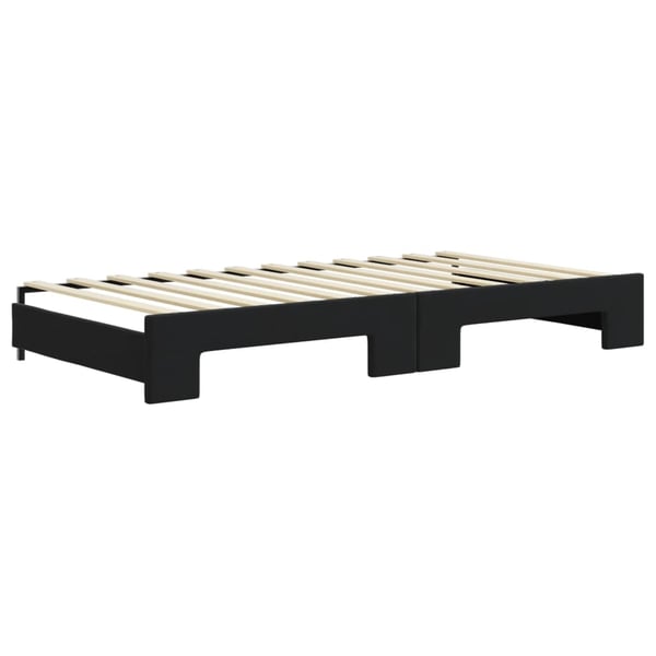 vidaXL daybed med udtræk 100x200 cm velour sort