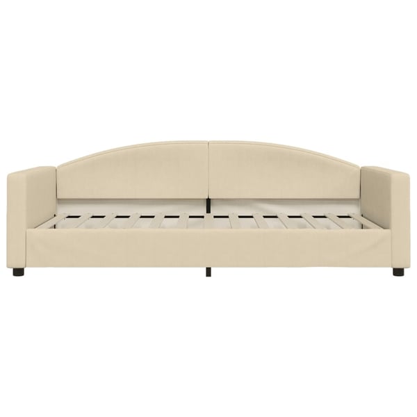 vidaXL daybed med madras 100x200 cm stof cremefarvet