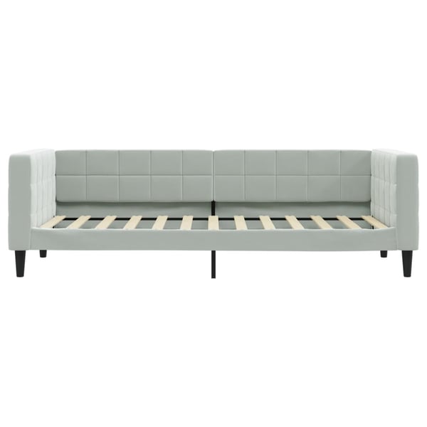 vidaXL daybed med udtræk 90x200 cm velour lysegrå